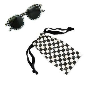 Brand New Mackenzie-Childs Courtly Check Rebecca Sunglasses